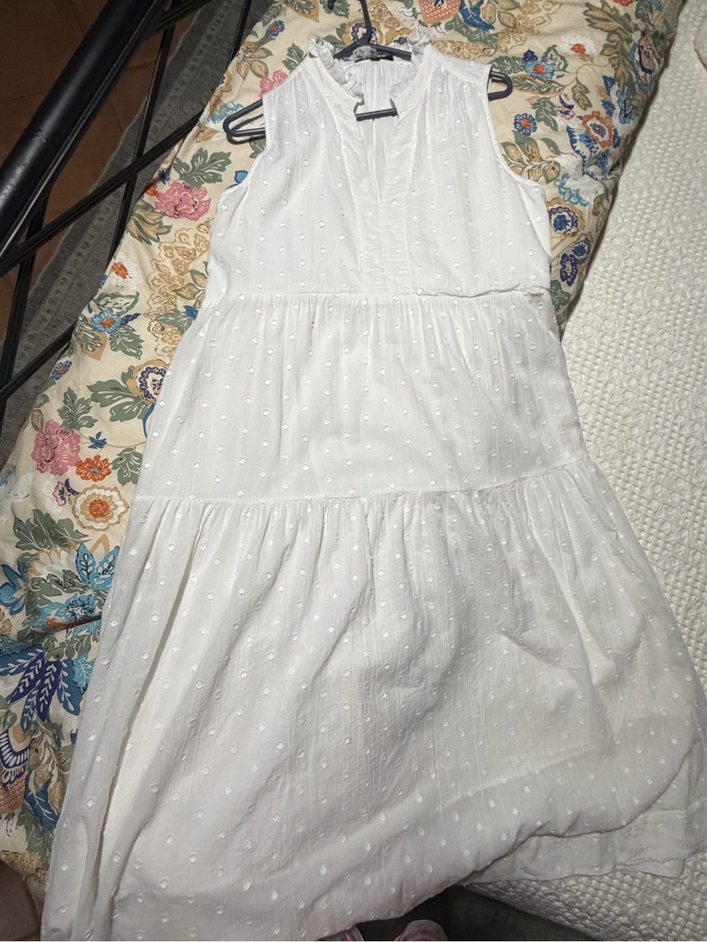 Wishlist White Sleeveless Eyelet Maxi Dress